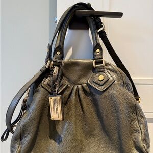 Marc by Marc Jacobs greenish Leather Shoulder Satchel with Gold Hardware